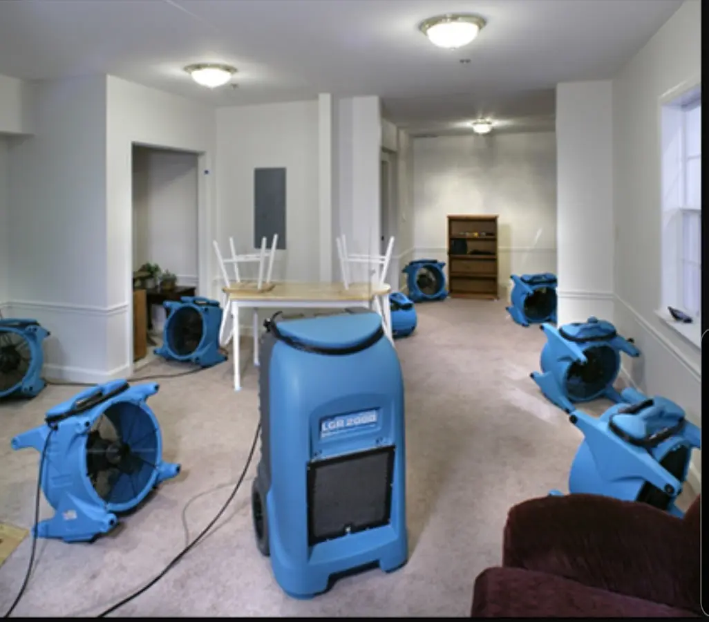 Air movers and dehumidifier setup for Water Extraction & Removal in Valle Vista
